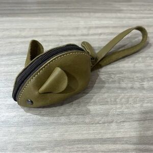 NEW Olive Green Faux Leather Wristlet Coin Pouch